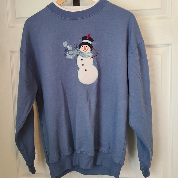 (1041) MC Sportswear, Woman's Novelty Long Sleeve  Winter Theme Sweat Shirt - Picture 2 of 6